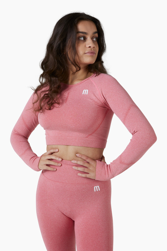 Long Sleeve Seamless Pink